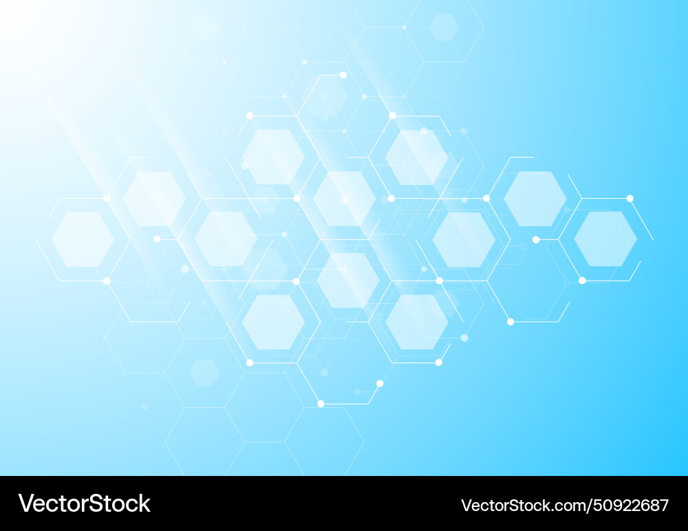 Abstract hexagonal molecular structures Abstract hexagonal molecular structures vector image