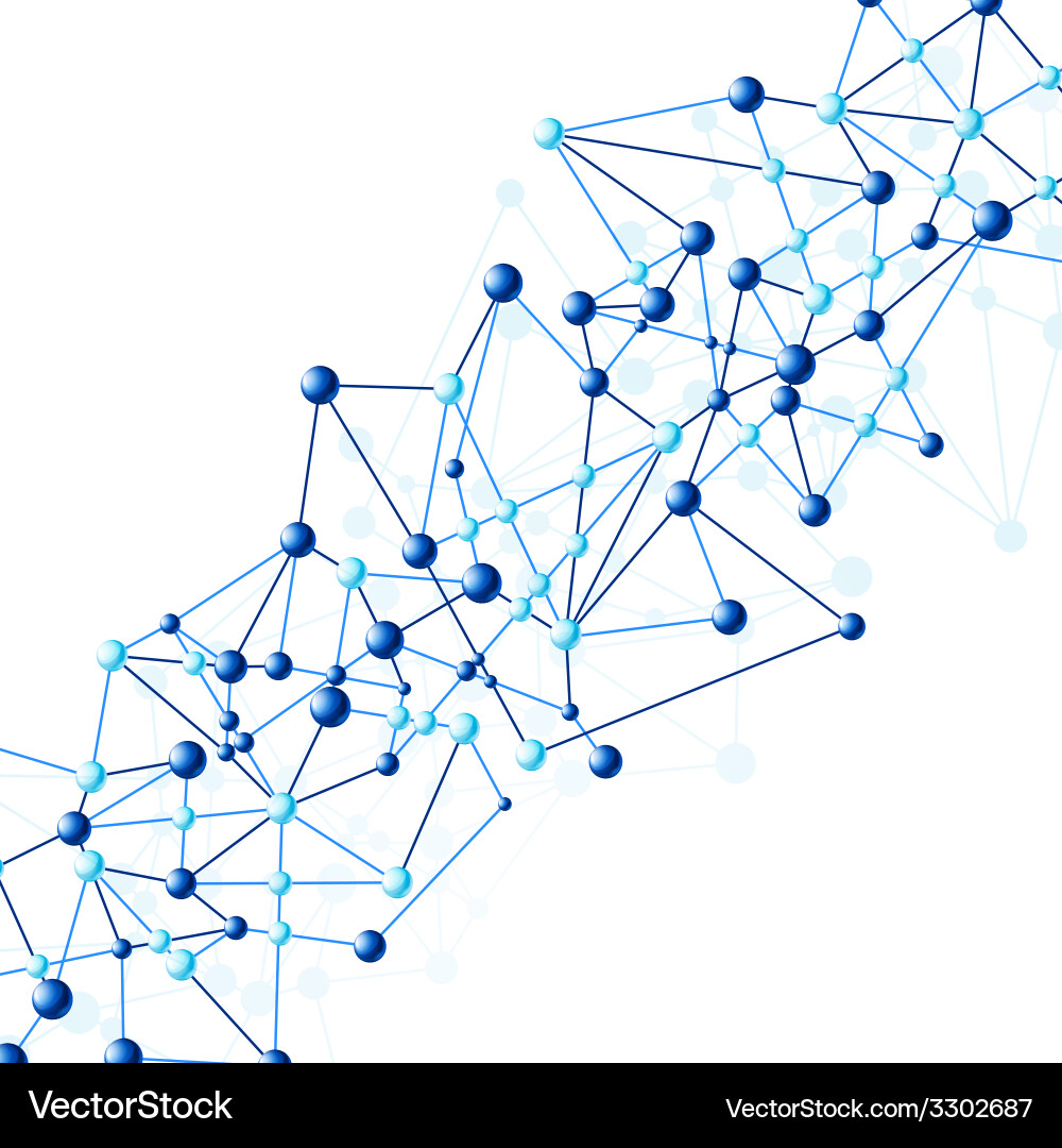 Background with molecule structure vector image