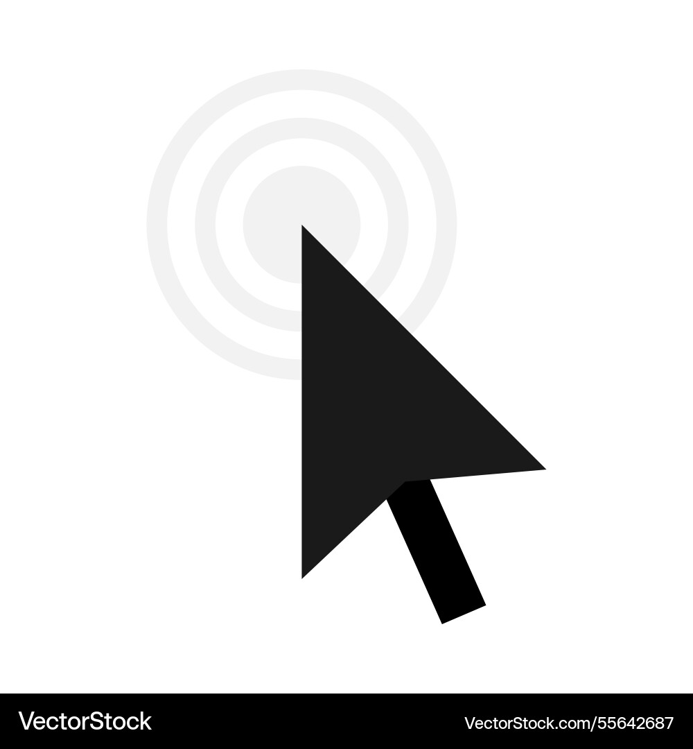 Black mouse cursor click icon Black mouse cursor click icon vector image