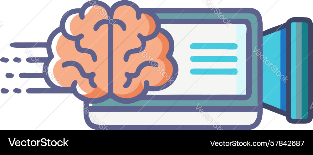 Brain data input learning and knowledge vector image