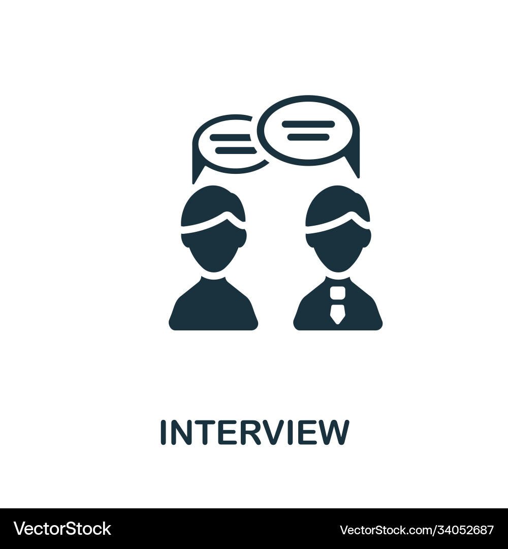 Interview icon simple element from business vector image