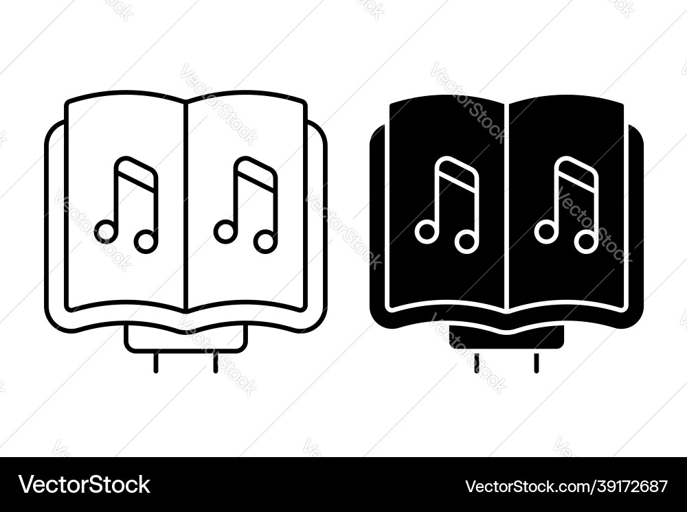 Linear icon notebook with notes for holding Linear icon notebook with notes for holding vector image