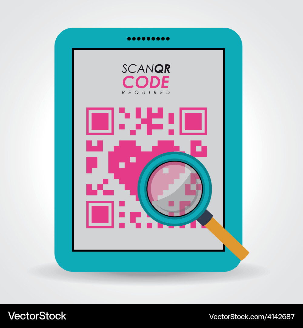 Qr-Code-Design scannen vektorbild