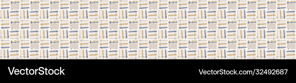 Seamless geometric cross grid border pattern Seamless geometric cross grid border pattern Vector Image