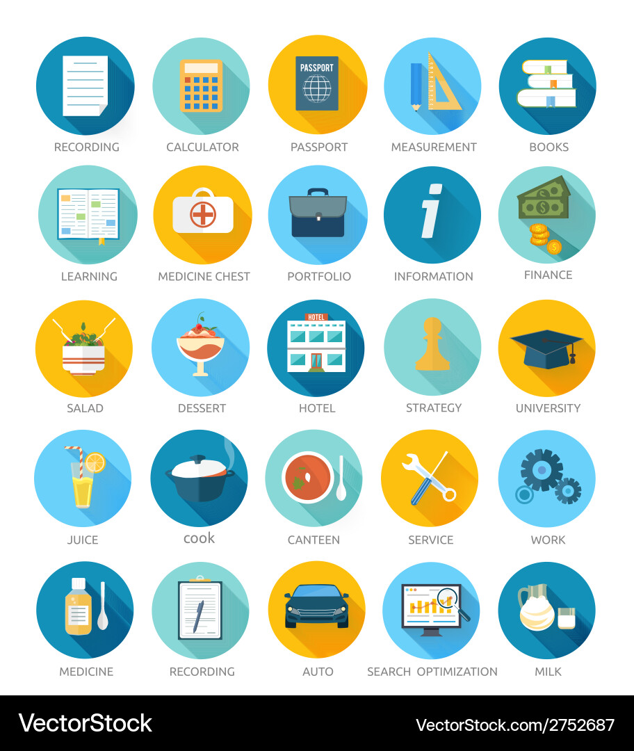 Set for web and mobile applications vector image
