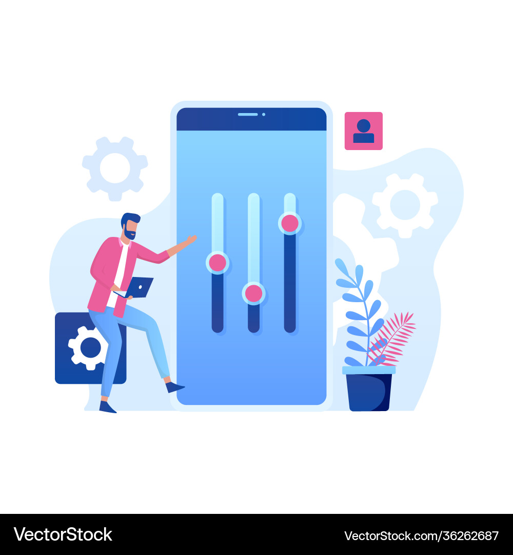 Setting concept Setting concept vector image