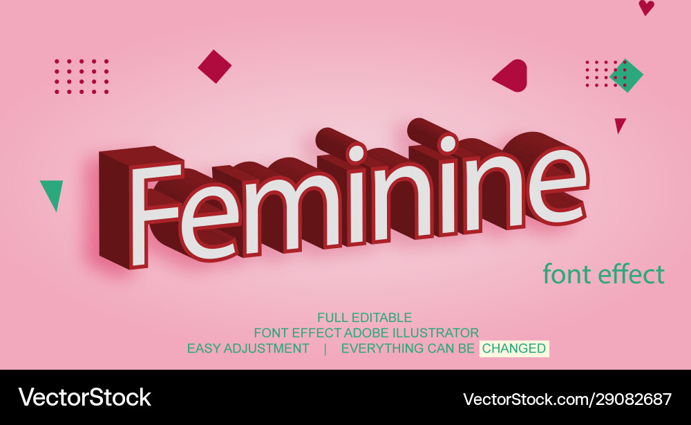 Text effect design editable template easy Vector Image