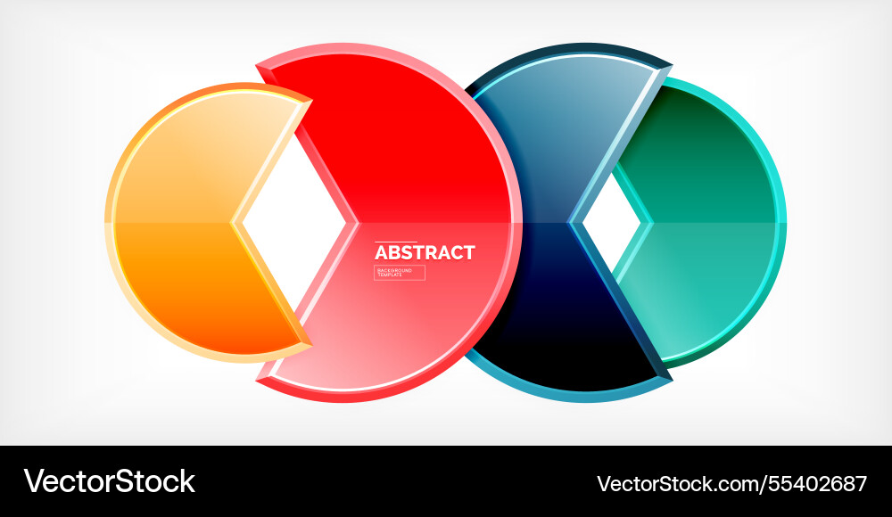 Trendy round shapes with triangular angle design Trendy round shapes with triangular angle design Vector Image