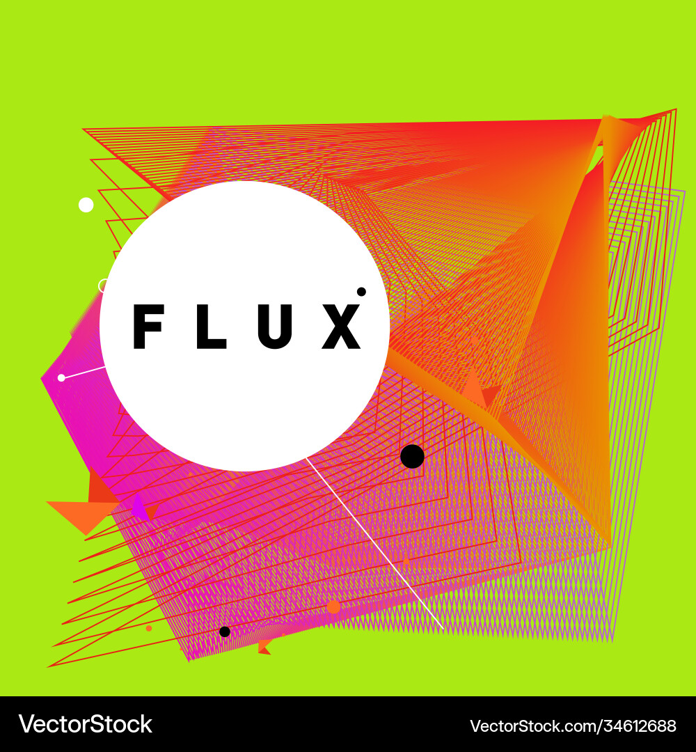 3d colorful wave background dynamic flux effect Vector Image