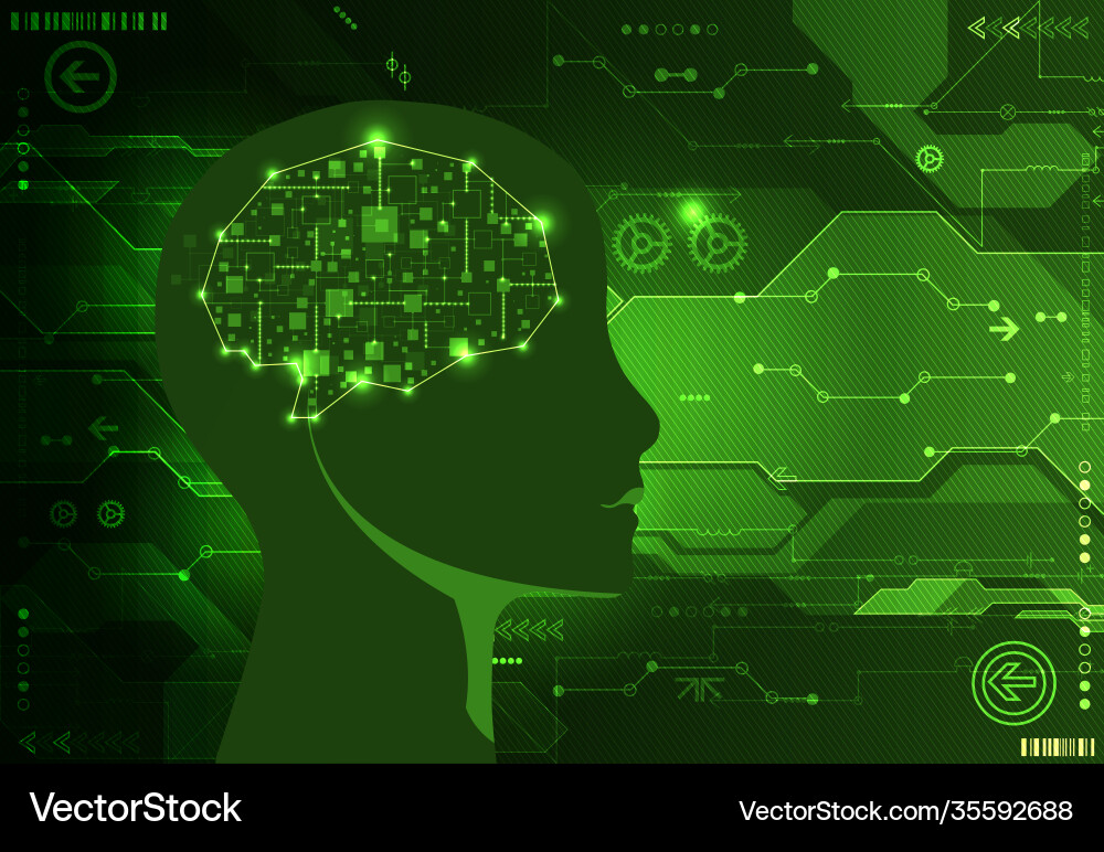 Artificial intelligence concept technology Vector Image
