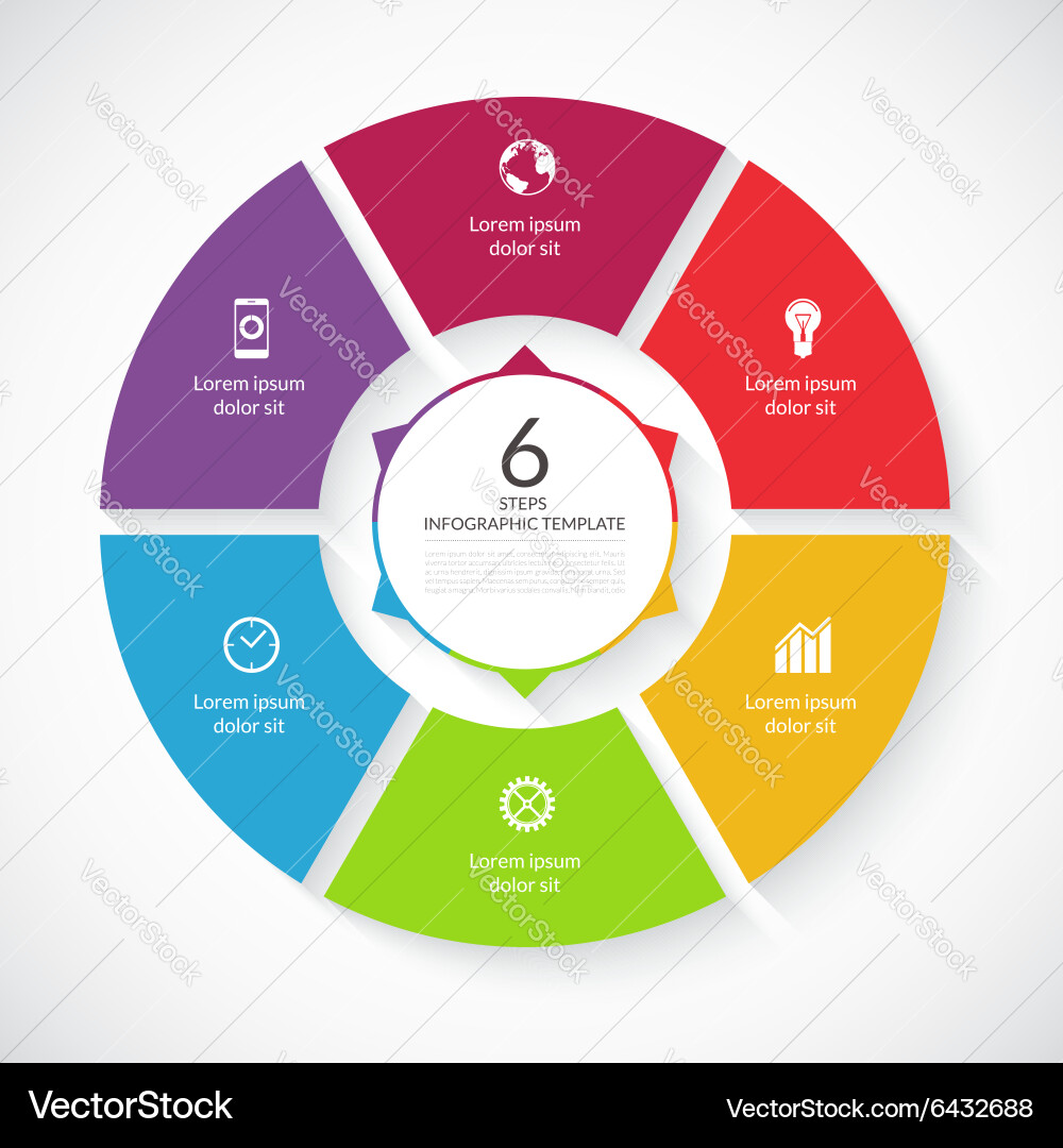 Circular Workflow Template vector image