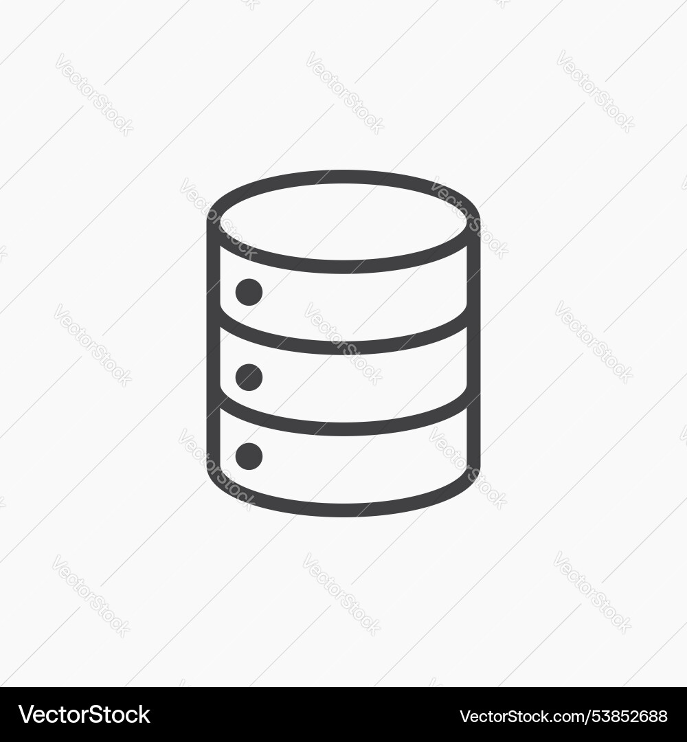 Database icon set vector image
