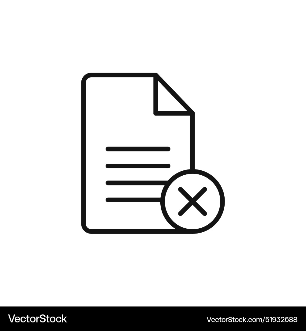 Delete file icon perfect for document management Delete file icon perfect for document management Vector Image