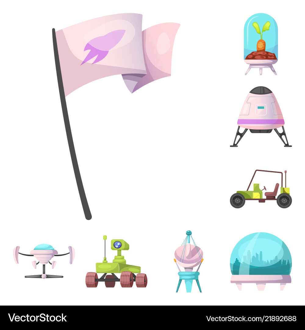 Design of mars and space symbol collection Design of mars and space symbol collection vector image