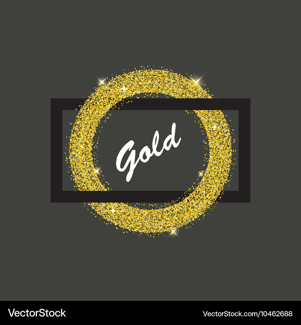 Gold ring frame Royalty Free Vector Image - VectorStock