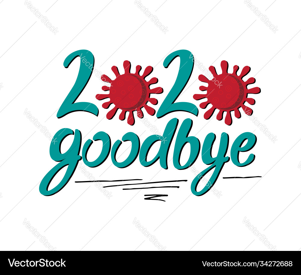 Goodbye 2020 - Coronavirus Thema Vektorbild