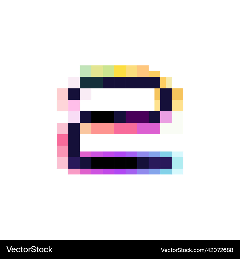 Hologram number two with glitch distorted pixel Hologram number two with glitch distorted pixel vector image