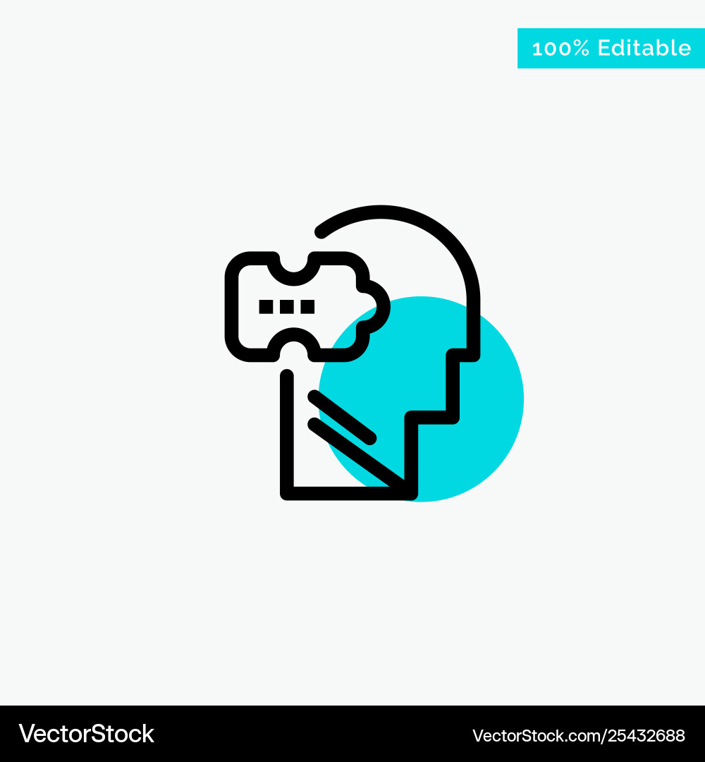 Logic mind problem solving turquoise highlight Logic mind problem solving turquoise highlight Vector Image