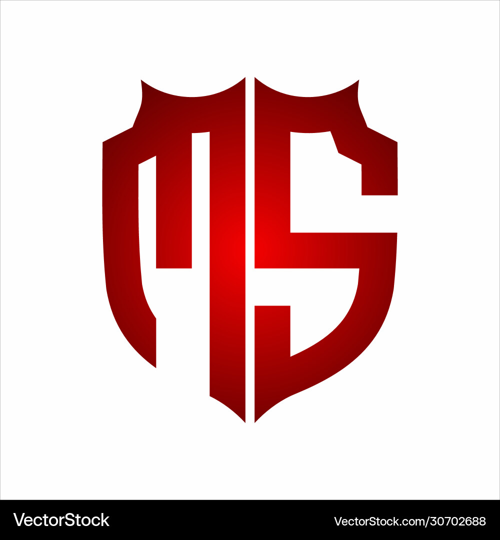 Ms Logo Schild Stil Monogramm Design Template Ms Logo Schild Stil Monogramm Design Template vektorbild