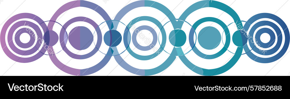 Overlapping dot circles abstract digital Vector Image