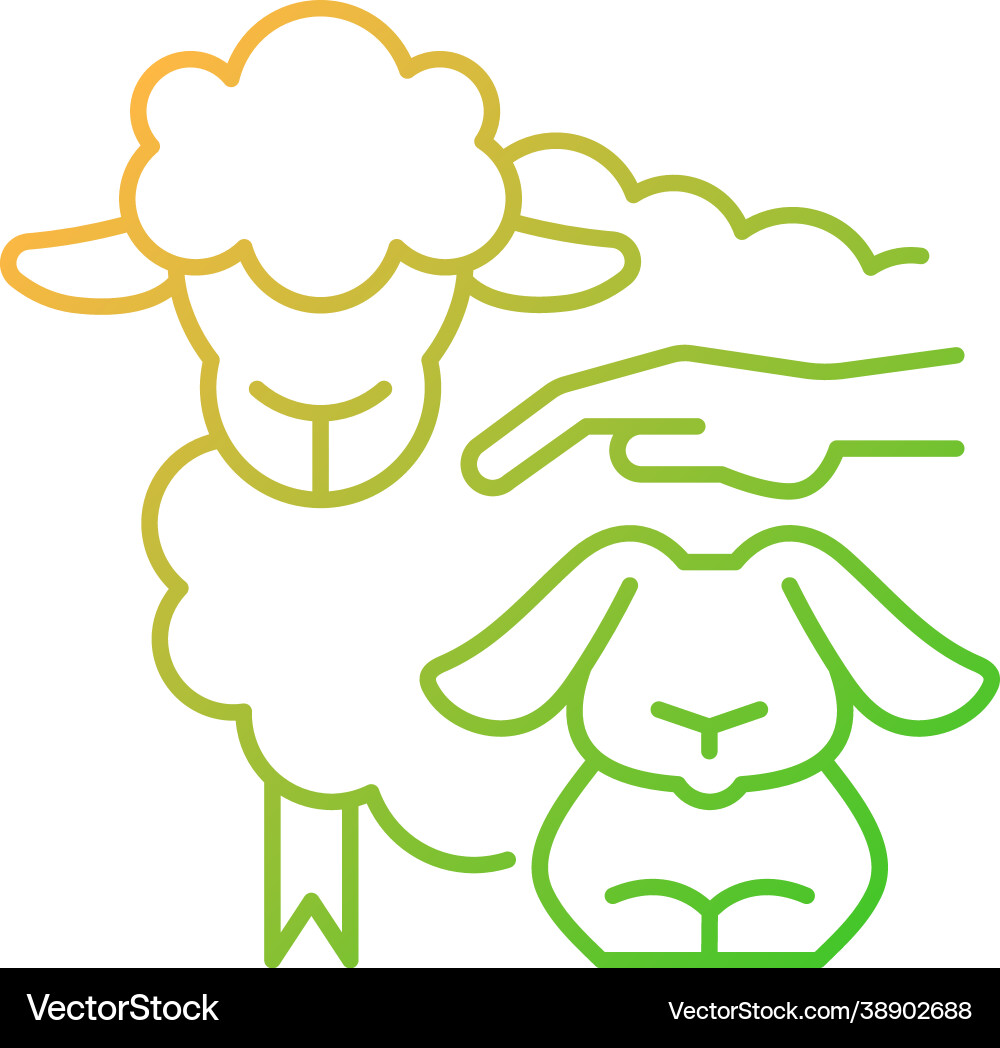 Petting zoo gradient linear icon Petting zoo gradient linear icon vector image