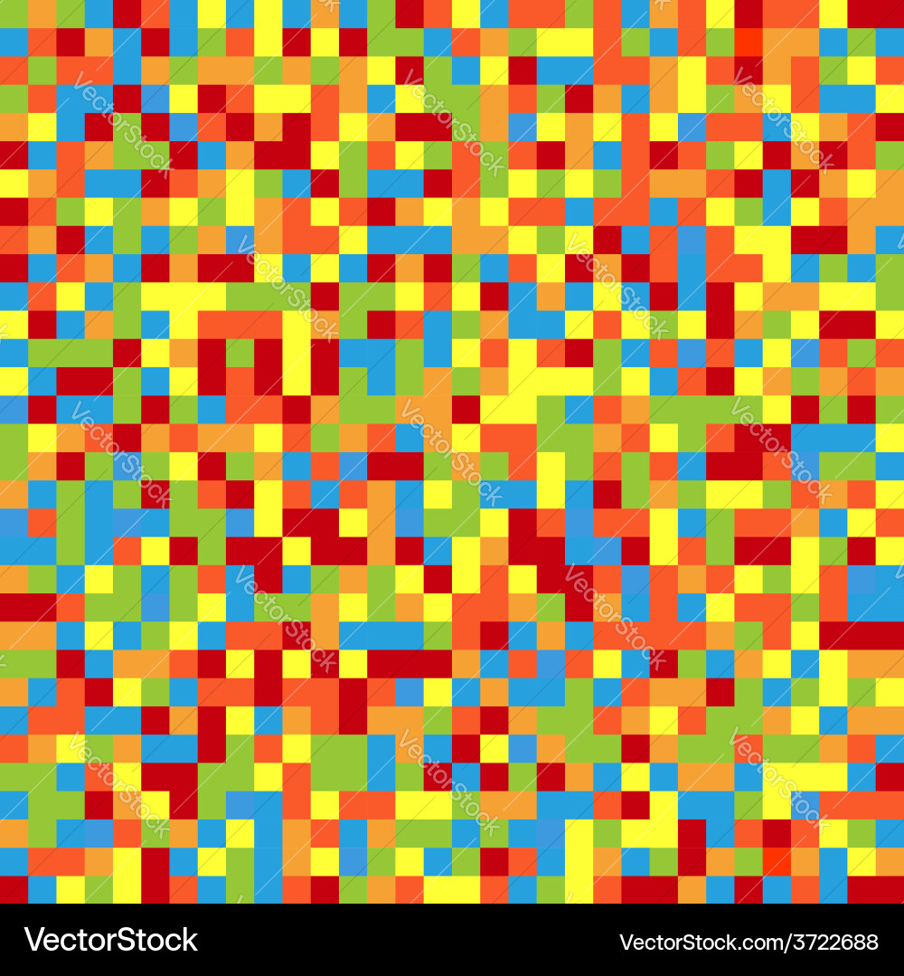 Pixelated Color Block Background vector image