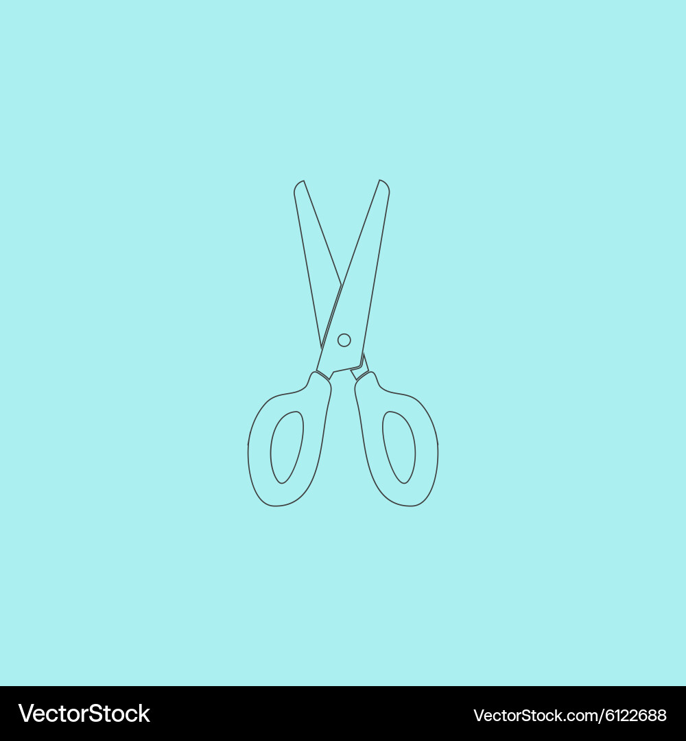 Scissors icon sign and button Vector Image