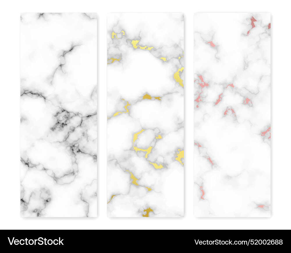 Set of marble texture backgrounds Vector Image