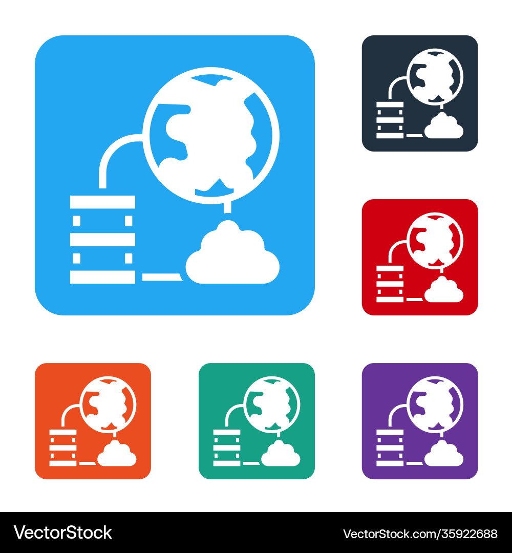 White network cloud connection icon isolated White network cloud connection icon isolated vector image