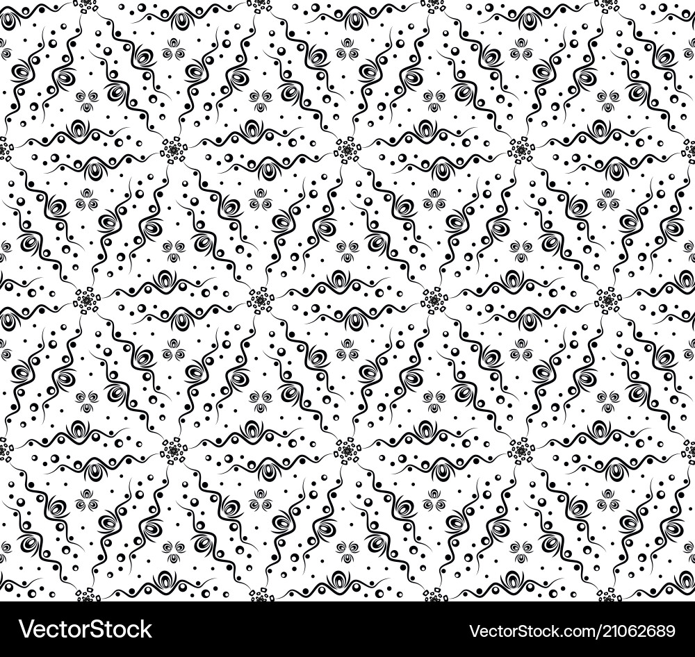 Abstract seamless pattern with waves and circles Vector Image