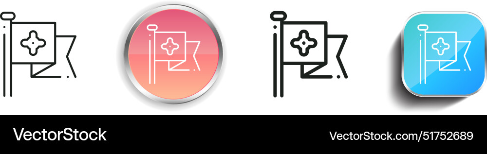 Banner icon thin linear regular and button style Banner icon thin linear regular and button style vector image
