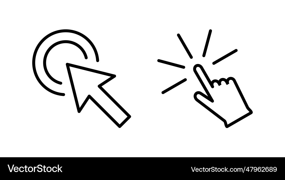 Click icon cursor pointer sign Click icon cursor pointer sign vector image