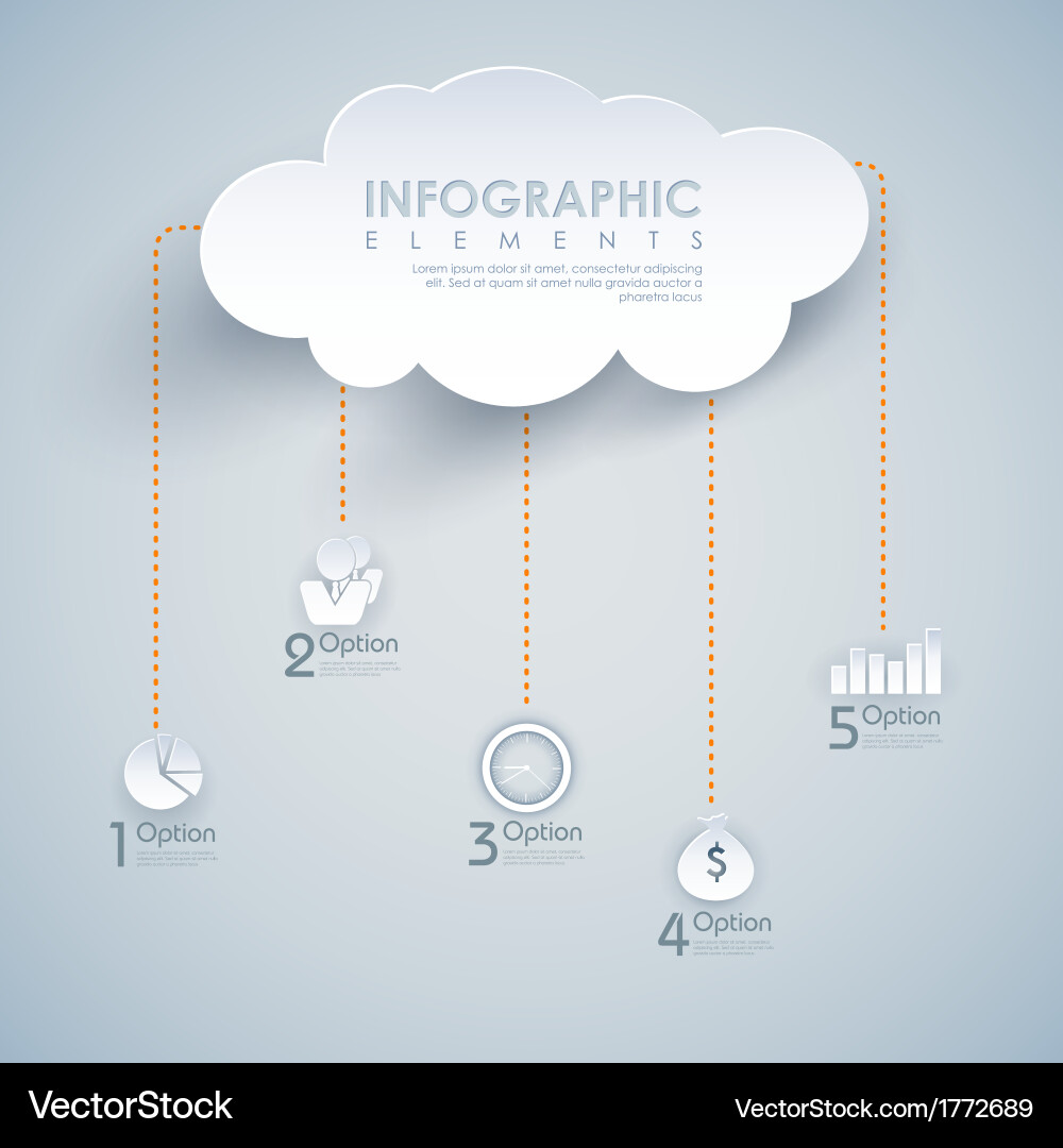 Cloud Infrastructure & Computing vector image