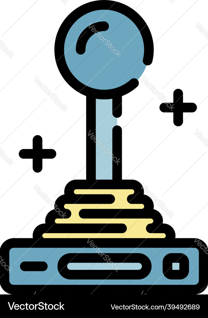 Console joystick icon color outline Console joystick icon color outline vector image