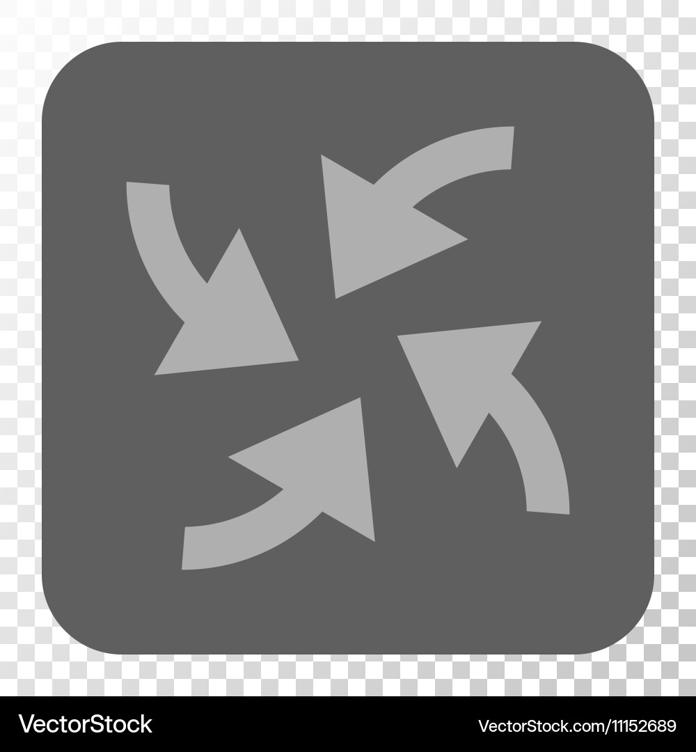 Cyclone arrows rounded square button vector image