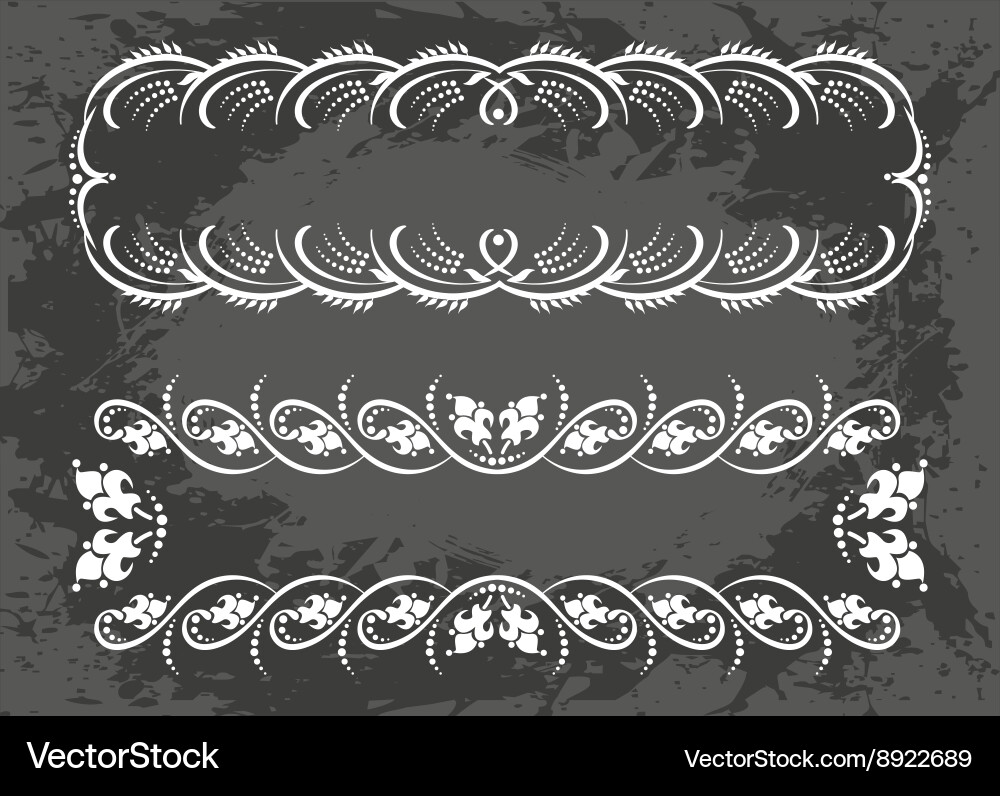 Decorative frame with pattern vector image