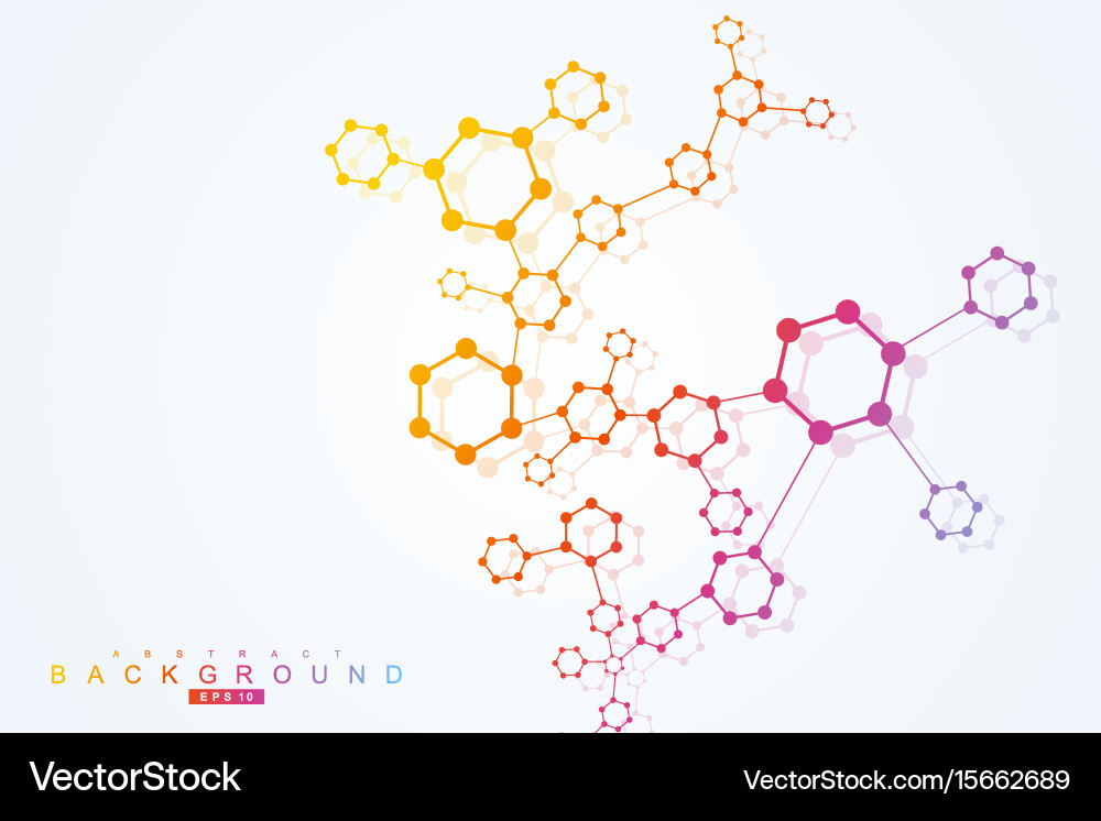 Geometric abstract background with connected line vector image