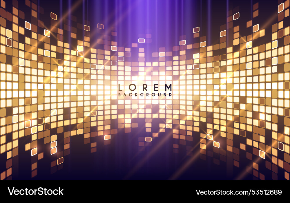 Golden Light Elements Background vector image