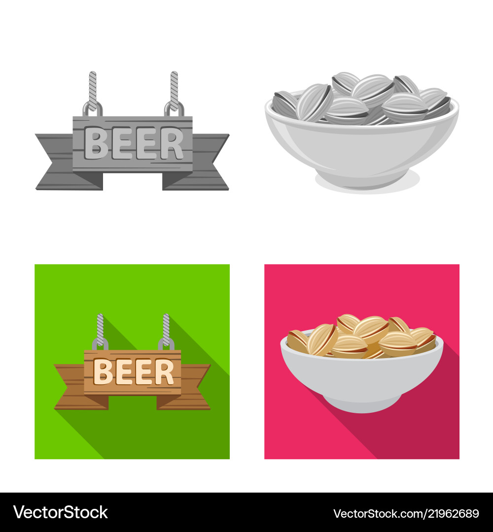 Isolated object of pub and bar symbol set vector image