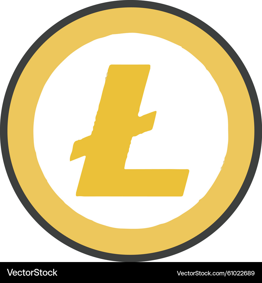 Litecoin Logo - Circle Crypto – Royalty-Free Vector | VectorStock