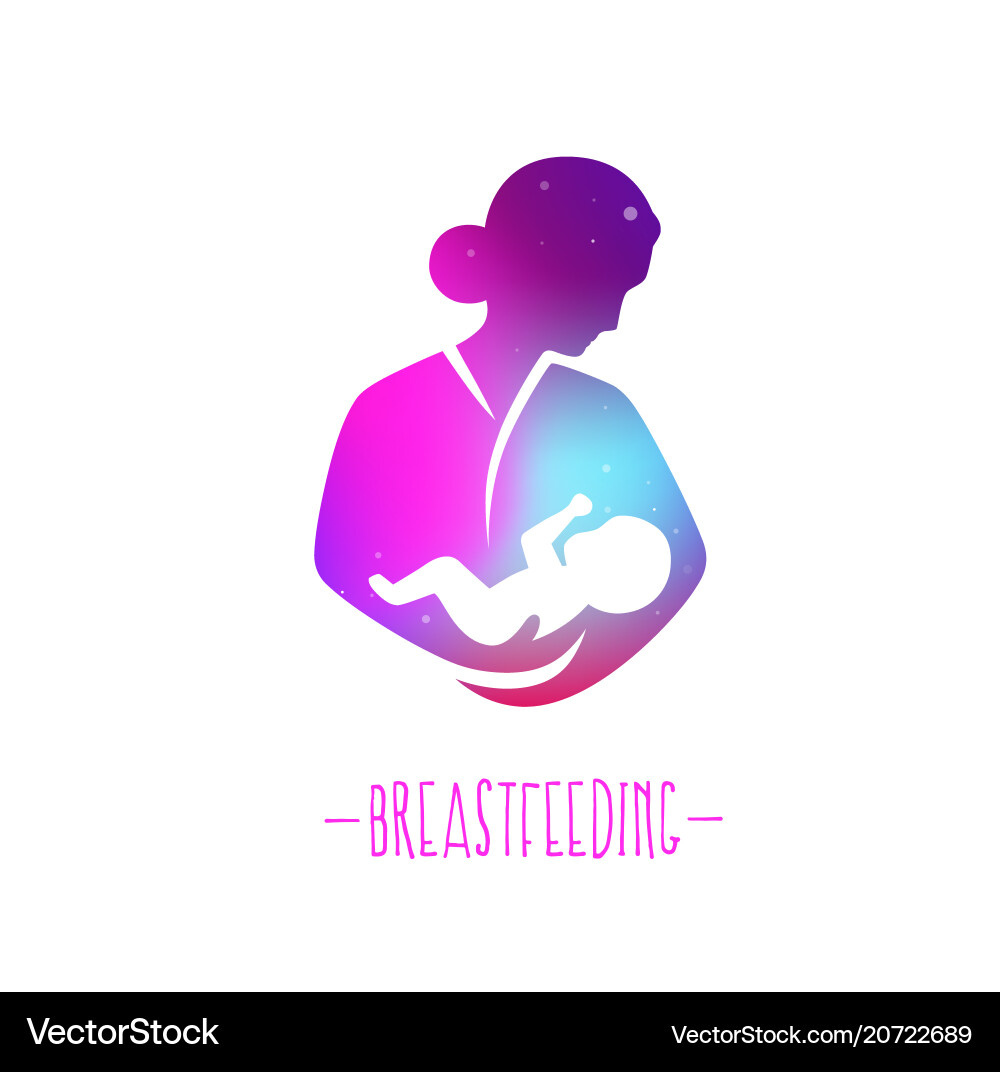 Logos of child care motherhood and childbearing Logos of child care motherhood and childbearing vector image