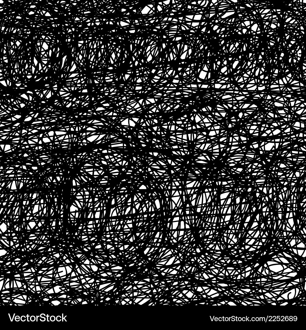 Monochrome Scribble Pattern vector image