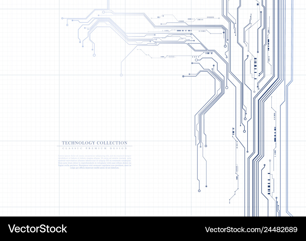 Technology futuristic abstract circuit connection Technology futuristic abstract circuit connection vector image