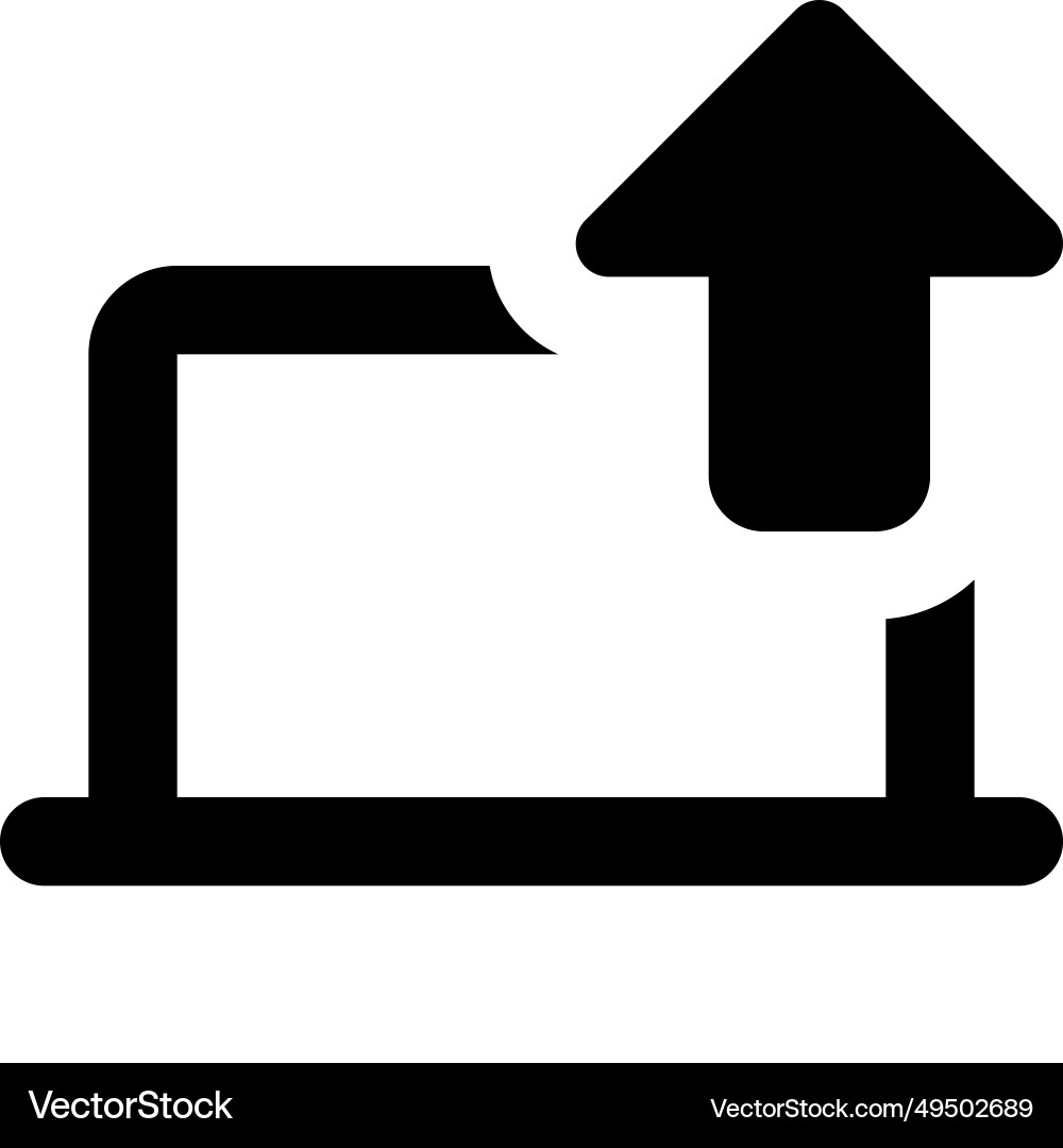 Uploading files or data using the laptop vector image