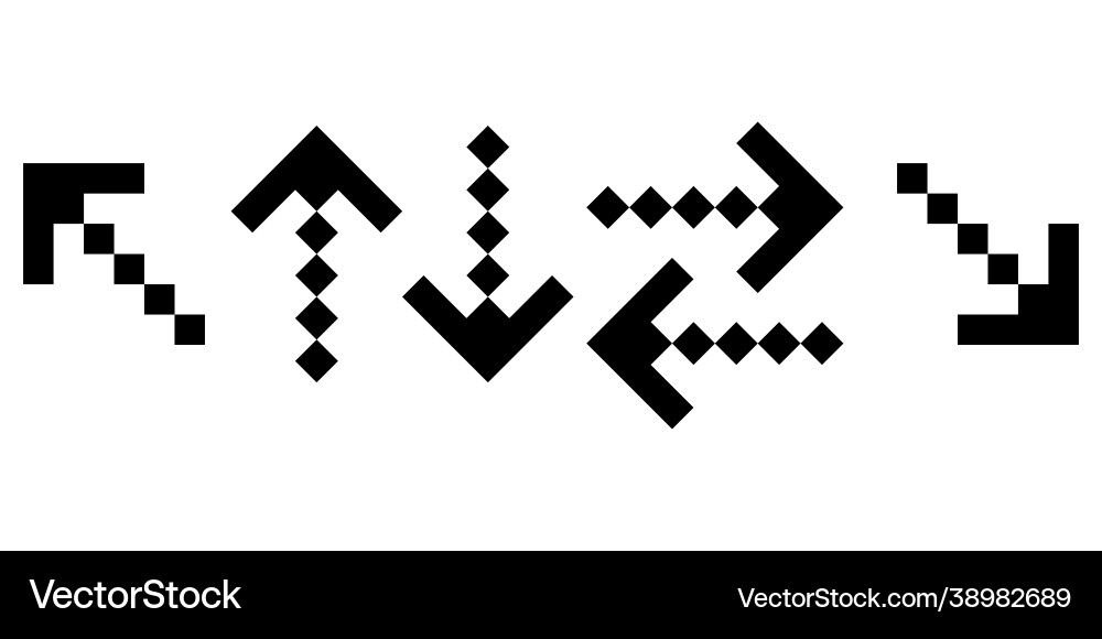 With dotted arrow pointers digital With dotted arrow pointers digital vector image