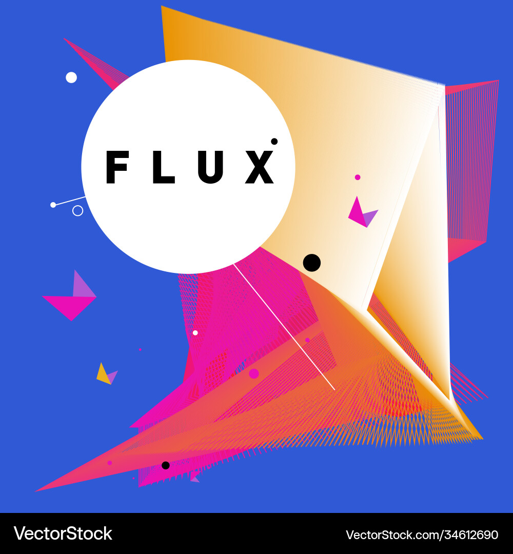 3d colorful wave background dynamic flux effect Vector Image