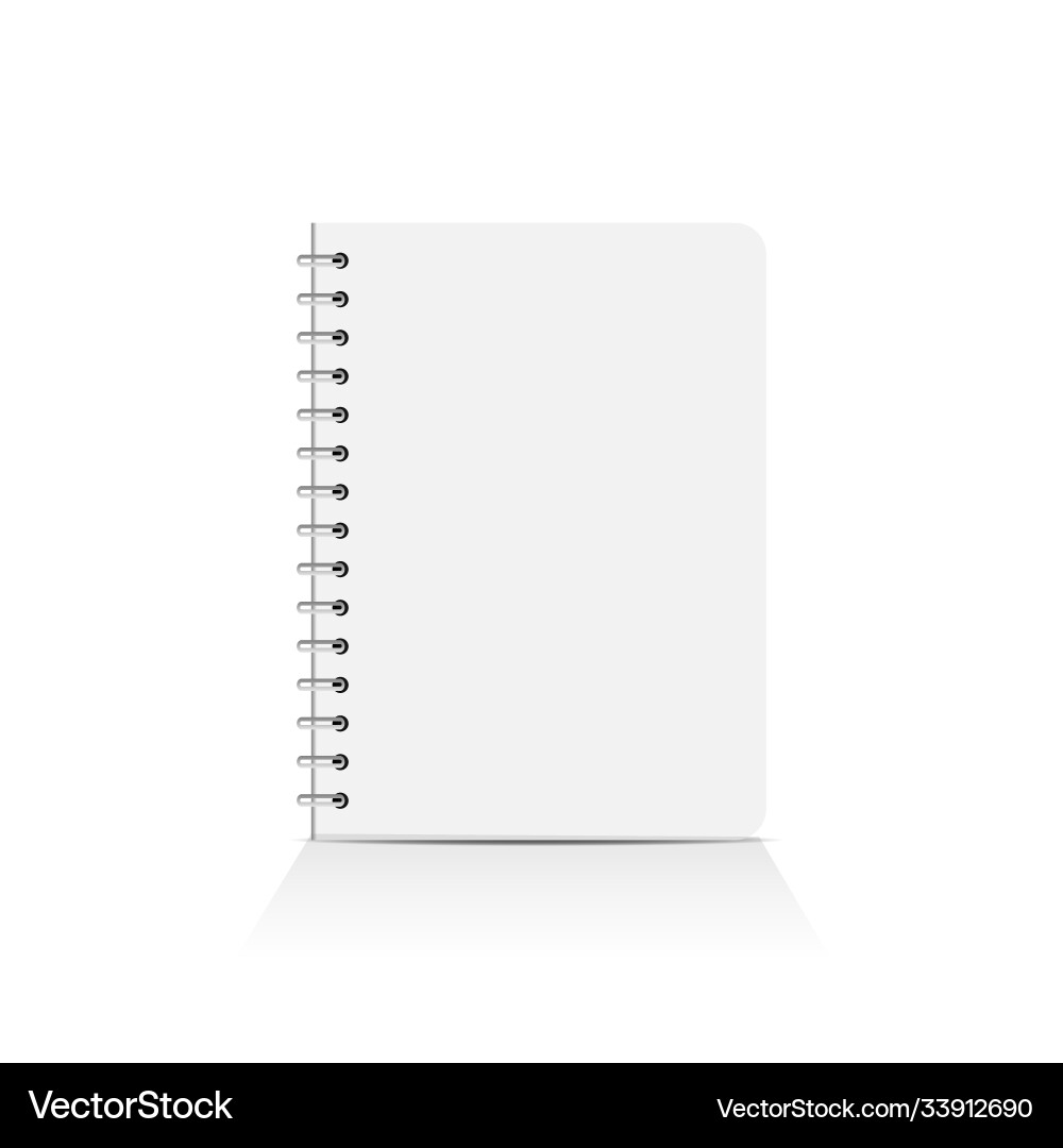 Blank and empty notebook mockup design template Vector Image