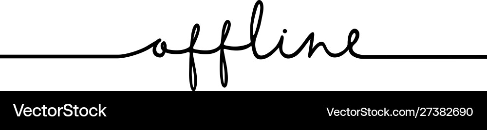 Continuous Line Word - Offline Vector Image