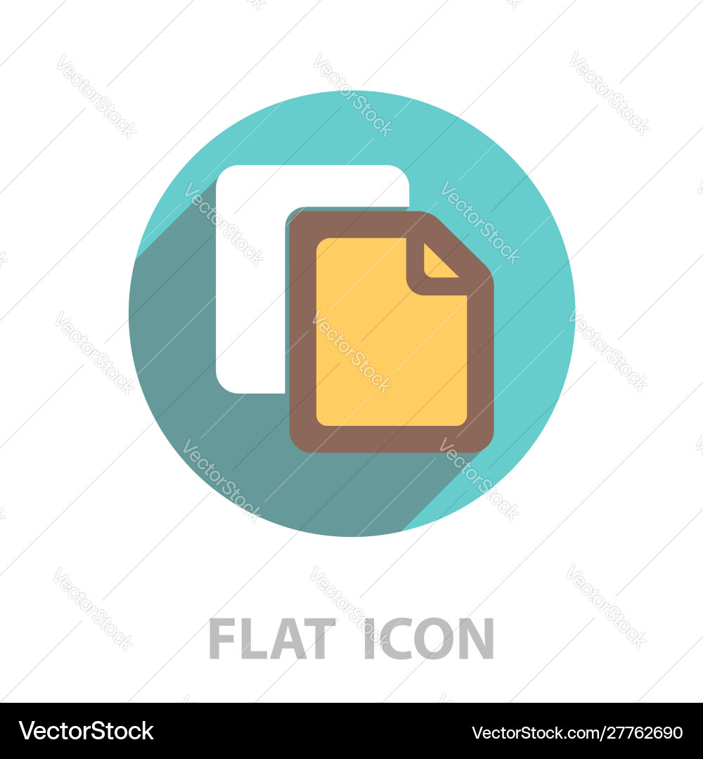 Copy file icon duplicate document symbol Vector Image