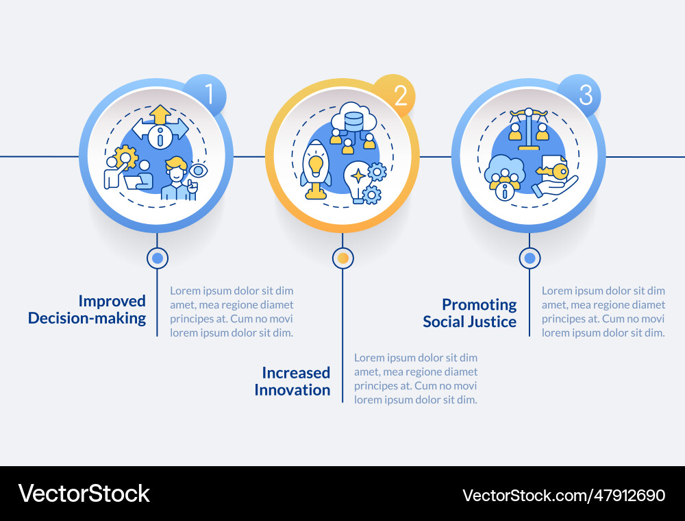 Data democratization layout with line icons Data democratization layout with line icons Vector Image